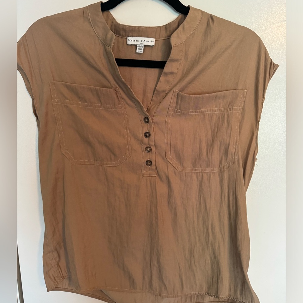 Madison d’Amelie taupe blouse